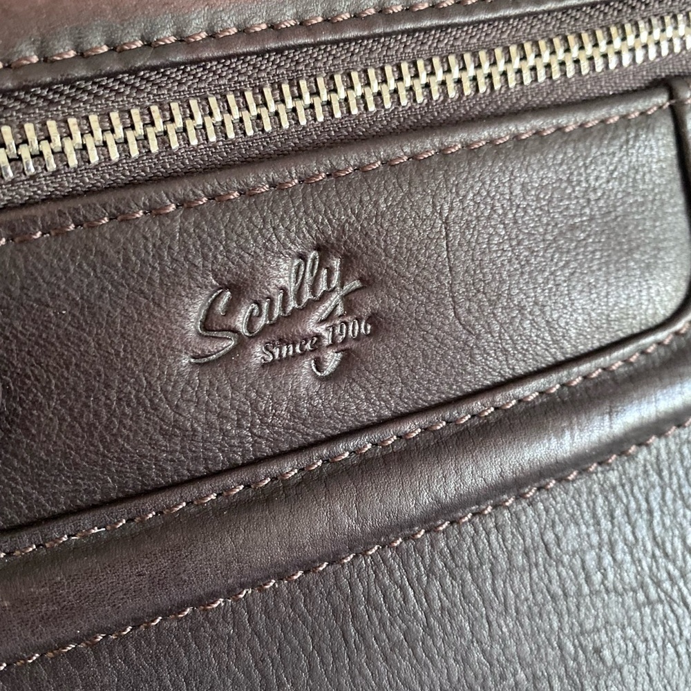 Scully Gusset Chocolate Laptop Briefcase - Picture 14 of 16